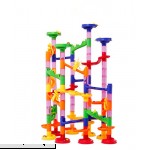 W-family Marble Run Toy 3D Railway Maze Game Toys Translucent Marbulous 105 Pieces 30 Glass Marbles Starter Construction Child Building Blocks Set Toy for Kids  B077L1W5LM